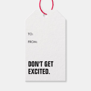 Funny Minimal Novelty Birthday Gift Tags