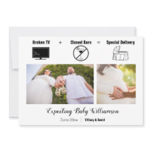 Funny Minimalist Broken TV Pregnancy