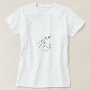 Funny Minimalist Cat T-Shirt