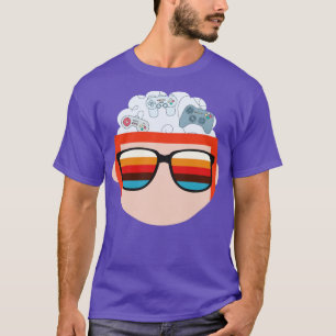 Funny Minimalist Gamer Thinking About Games Design T-Shirt