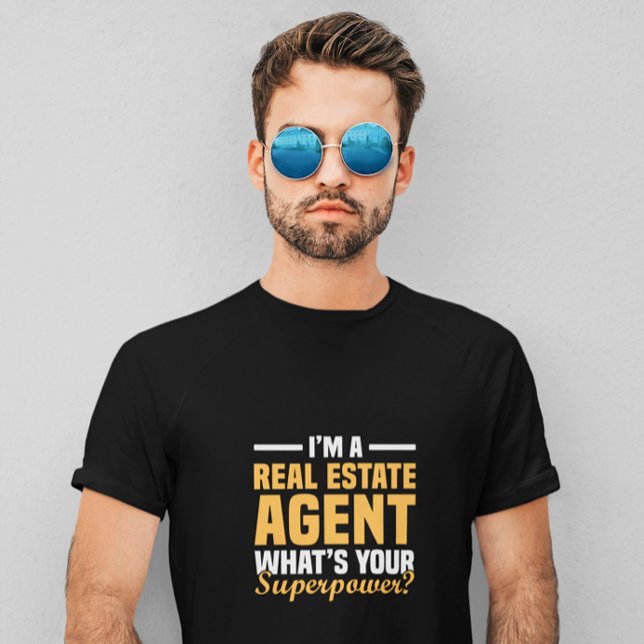 Funny Minimalist Real Estate Agent Superpower T-Shirt (Funny Minimalist Real Estate Agent Superpower T-Shirt)