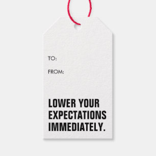 Funny Minimalist Simple Christmas Humourous Gift Tags