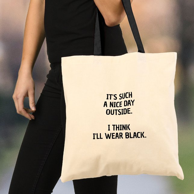 Funny Minimalist Tote Bag for Fashionably Moody (Creator Uploaded)