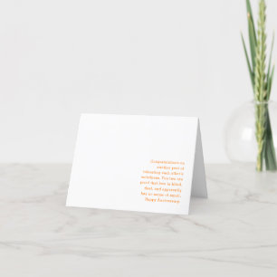 Funny Minimalistic Wedding Anniversary Card