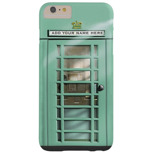 Funny Mint Green British Phone Box Personalised Case-Mate iPhone Case (Back)