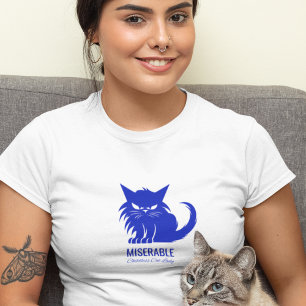 Funny Miserable Childless Cat Lady T-Shirt