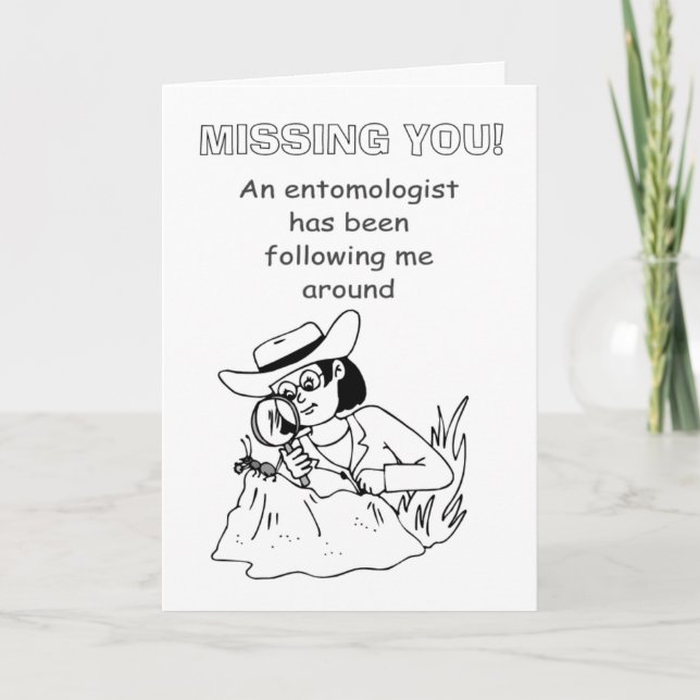 Funny missing you card (Front)