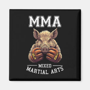 Funny Mma Boar Thai Boxing Cage Fighting Magnet