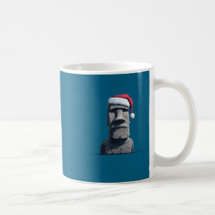 Funny Moai Face Costume For Festive Christmas Nigh Coffee Mug