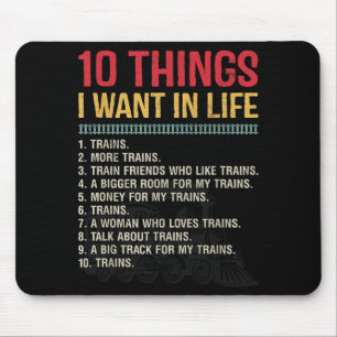 Funny Model Railroad Conductor Train Lover Locomot Mouse Pad