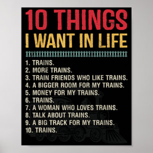 Funny Model Railroad Conductor Train Lover Locomot Poster