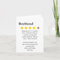 Funny modern 4.5 star boyfriend review typography