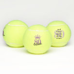 Funny Modern 80th Birthday Court Queen Tennis Balls<br><div class="desc">Funny and modern personalised 80th birthday tennis ball with custom name and age and the saying "50 and still queen of the court" in purple and black. Colours and fonts can be edited.</div>