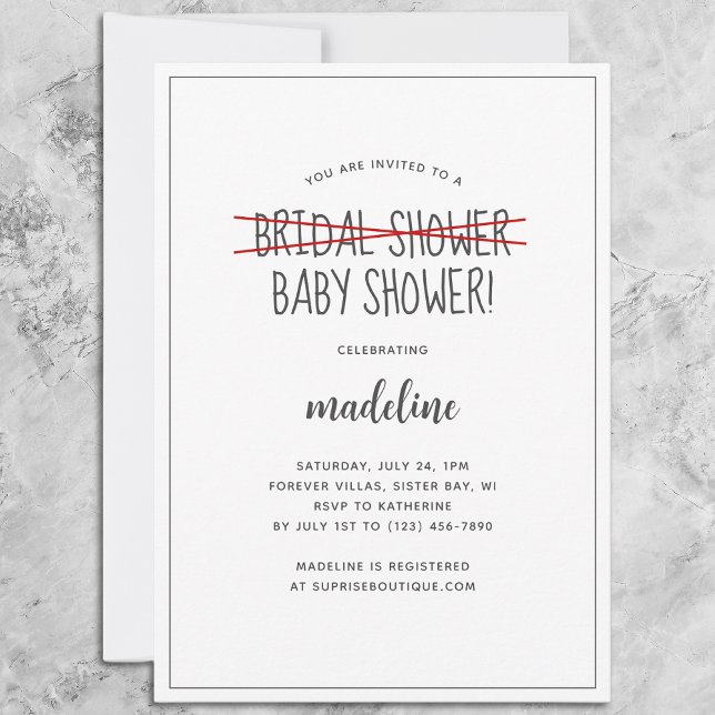 Funny Modern Baby Shower  Invitation (Creator Uploaded)