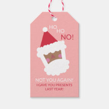 Funny Modern Christmas Black Santa Claus Pink