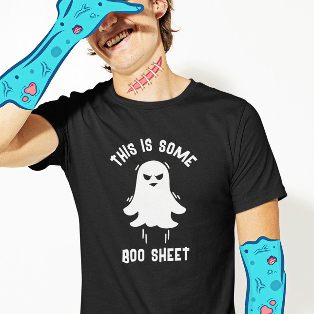 Funny Modern Cute Halloween Boo Sheet Ghost T-Shirt (Creator Uploaded)