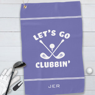 Funny Modern Golf Club Humour Golfer Pro Periwinkl Golf Towel