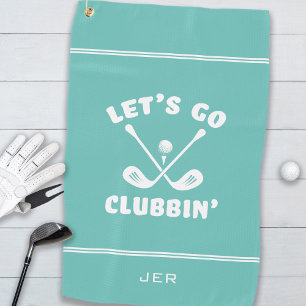 Funny Modern Golfer Humour Sports Teal Golf Towel