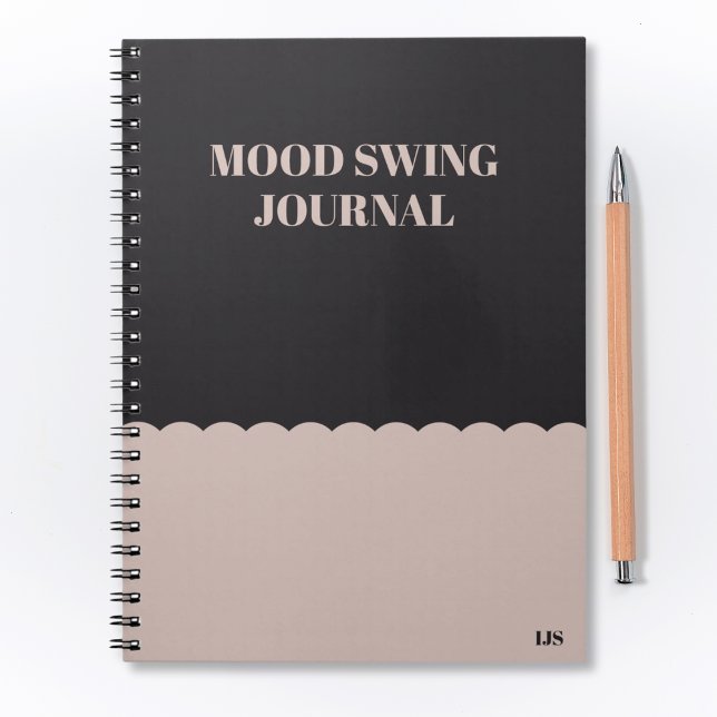 Funny Modern Mood Swing Journal Monogram (Creator Uploaded)
