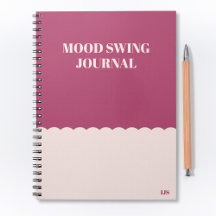 Funny Modern Mood Swing Journal Pink