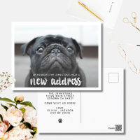 Funny Modern New Address Pet Dog Photo