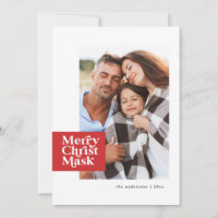 Funny modern typography covid christ mask photo