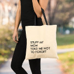 Funny Modern Typography Minimalist  Tote Bag<br><div class="desc">This large tote bag is a stylish and functional accessory that combines the best of both worlds: fun and playful typography with a minimalist design that makes it versatile and easy to wear with any outfit and adds a touch of sophistication and elegance to the overall look. The typography design...</div>