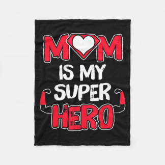 Funny mom is super hero shirt cute mom mother's da fleece blanket