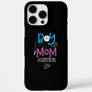 Funny Mom of Boys Proud Mom Good Mothers Day iPhone 16 Pro Max Case