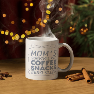 Funny Mom Survival Mug 2026, New Year Gift