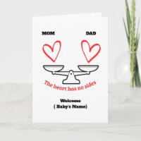 Funny Mom vs Dad Balance Greeting Card - Personali