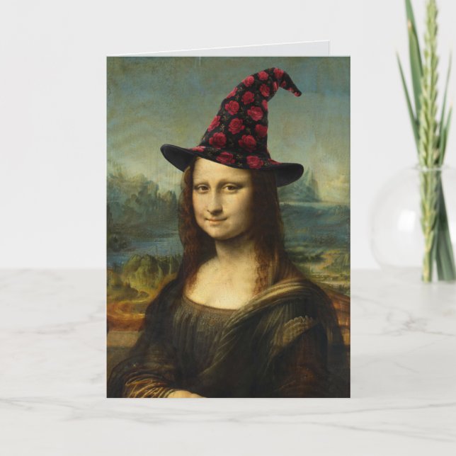 Funny Mona Lisa Halloween Card (Front)