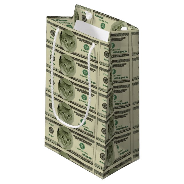 Funny Money Small Gift Bag (Front Angled)