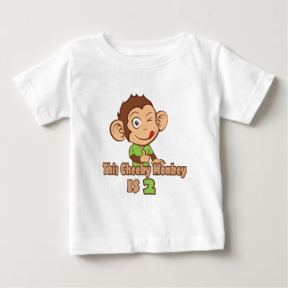 Funny Monkey 2 year old birthday Baby T-Shirt