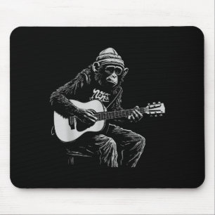 Funny Monkey Acoustic Guitar Music Lover Men Women Mouse Pad