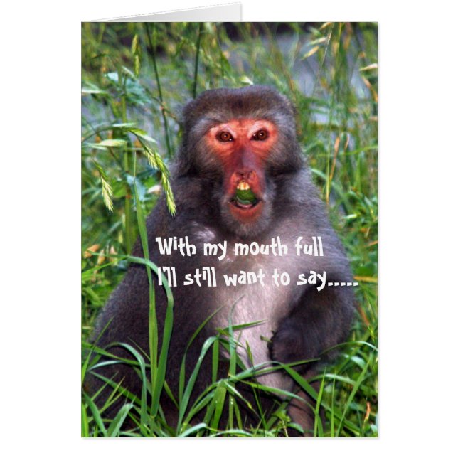 Funny Monkey All-Occasion Greeting Card (Front)