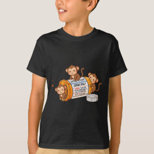 Funny Monkey Anti Depressant Zoo Boys Girls Kids P T-Shirt