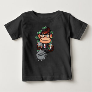 Funny Monkey Business Baby T-Shirt