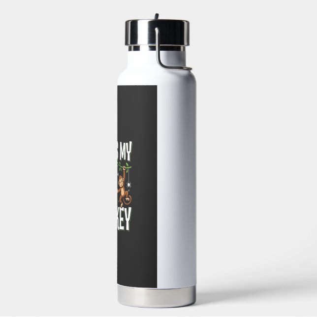 Funny Monkey Costume Halloween Vector Water Bottle (Left)