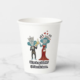 Funny Monkey Couple Valentine's Day Paper Cups