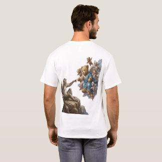 Funny Monkey Creation of Adam Parody T-Shirt
