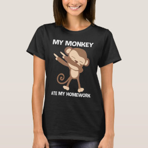 Funny Monkey Design For Kids Boys Ape Zoo Wild Ani T-Shirt