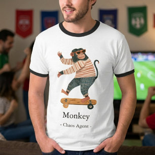 Funny Monkey Family Soccer Watch Party Shirt