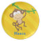 Funny Monkey in the Jungle Personalised Plate