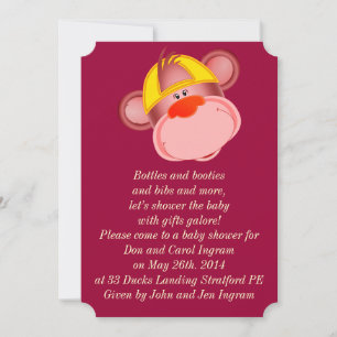 Funny Monkey invitation. Invitation