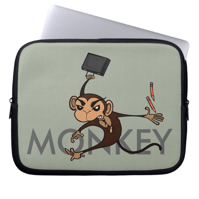 FUNNY MONKEY LAPTOP SLEEVE (Front)