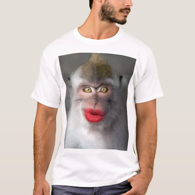 funny monkey lips T-Shirt (Front)