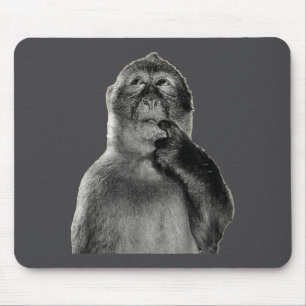 Funny Monkey Meme With Retro Odore Humor Art Style Mouse Pad