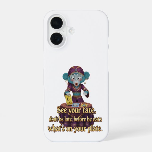 Funny Monkey Mystic iPhone 16 Case (Back)
