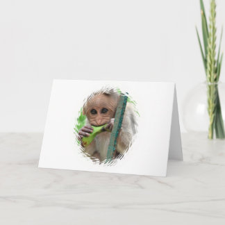 Funny Monkey Picture Greeting Card